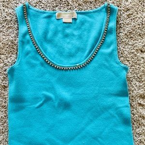 💙Michael Kors sleeveless cotton tank w/ rhinest